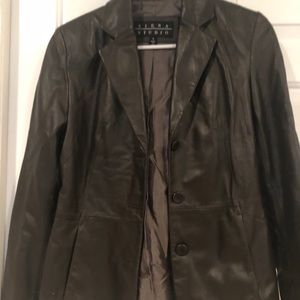 NEW BROWN LEATHER JACKET